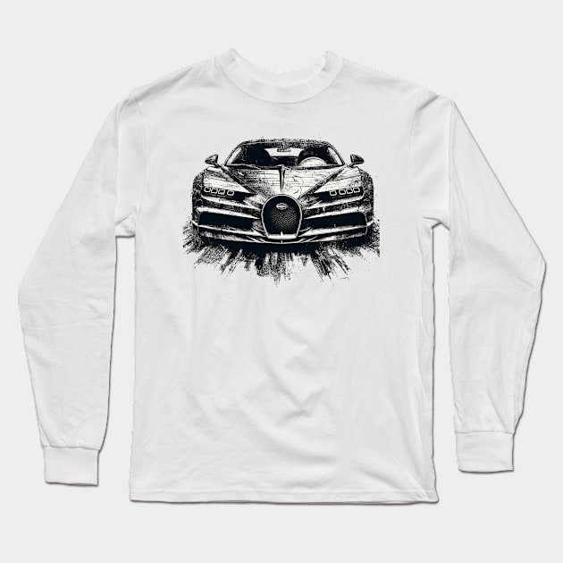 Bugatti Chiron Long Sleeve T-Shirt by Vehicles-Art